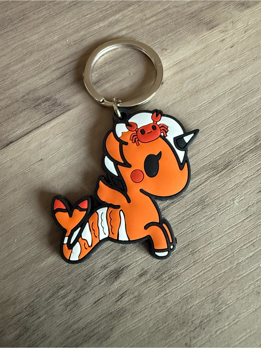 Tokidoki Mermicorno Orange Unicorn Silicon Keychain